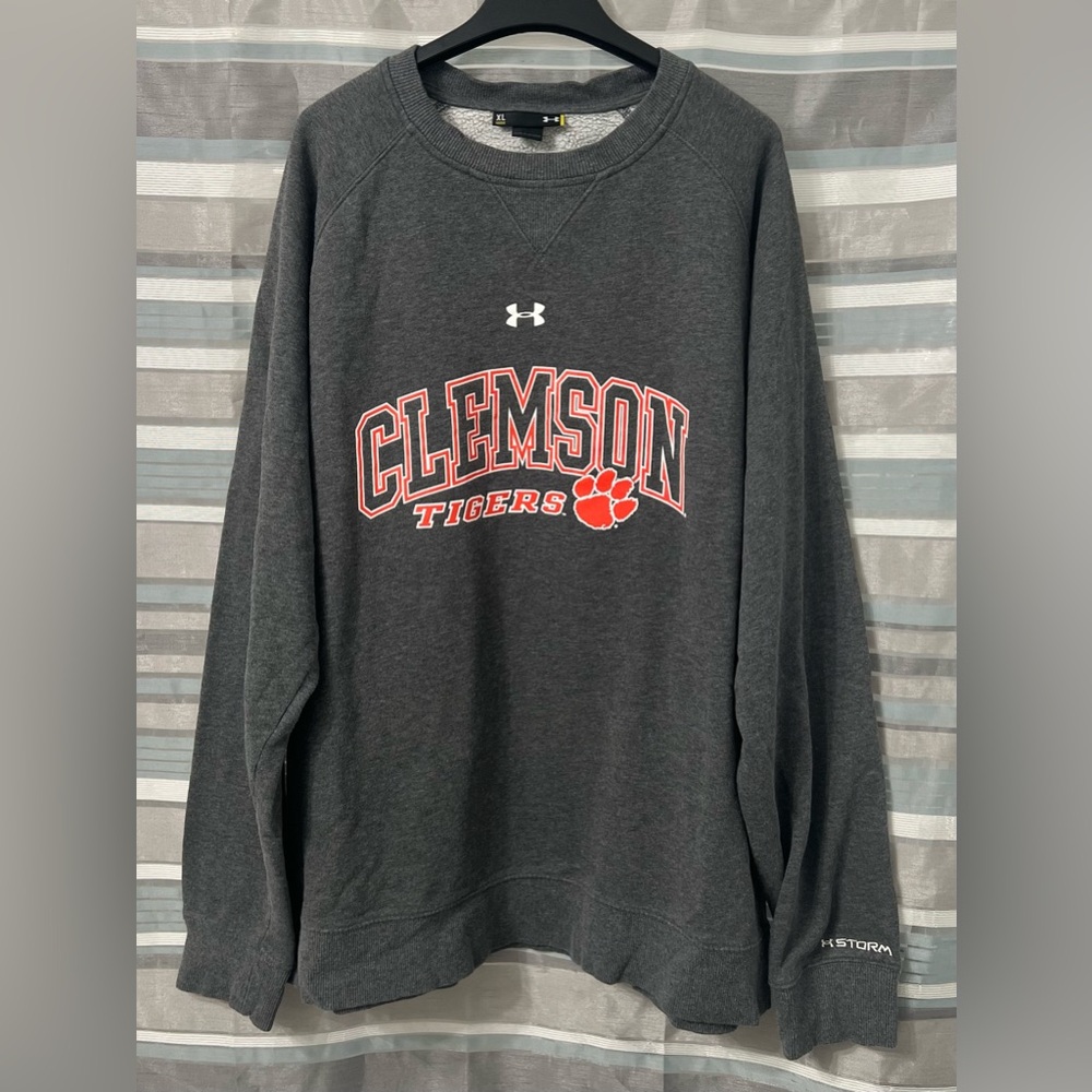 Under Armour Clemson University Tigers Gray Crewneck Sweatshirt